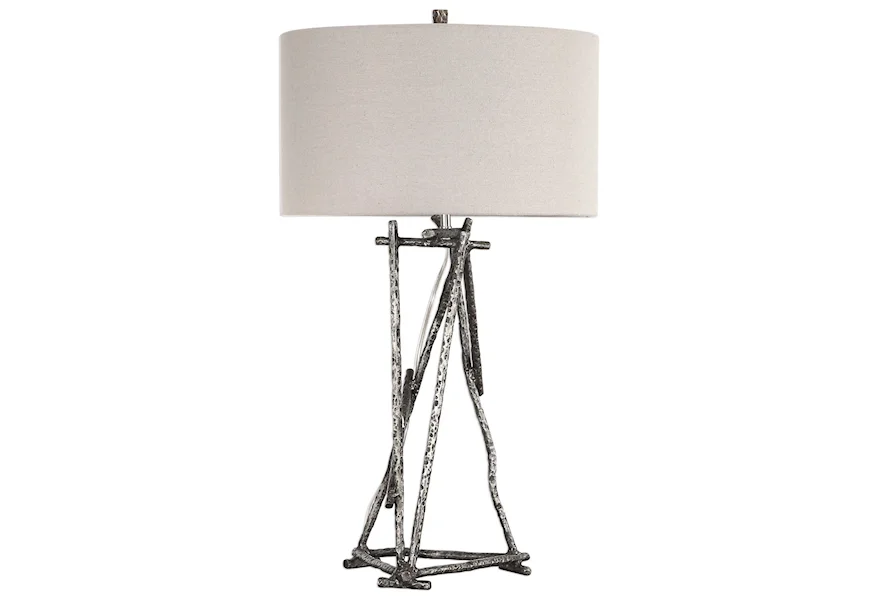 Table Lamps Lakota Brushed Nickel Lamp by Uttermost at Esprit Decor Home Furnishings